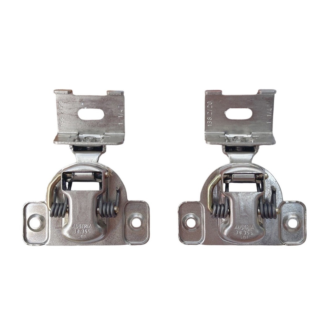 Lot of 2 Blum COMPACT 110°‎ Hinge 38.355-01 Nickel w/138.2-/20 Plate 1-1/4"